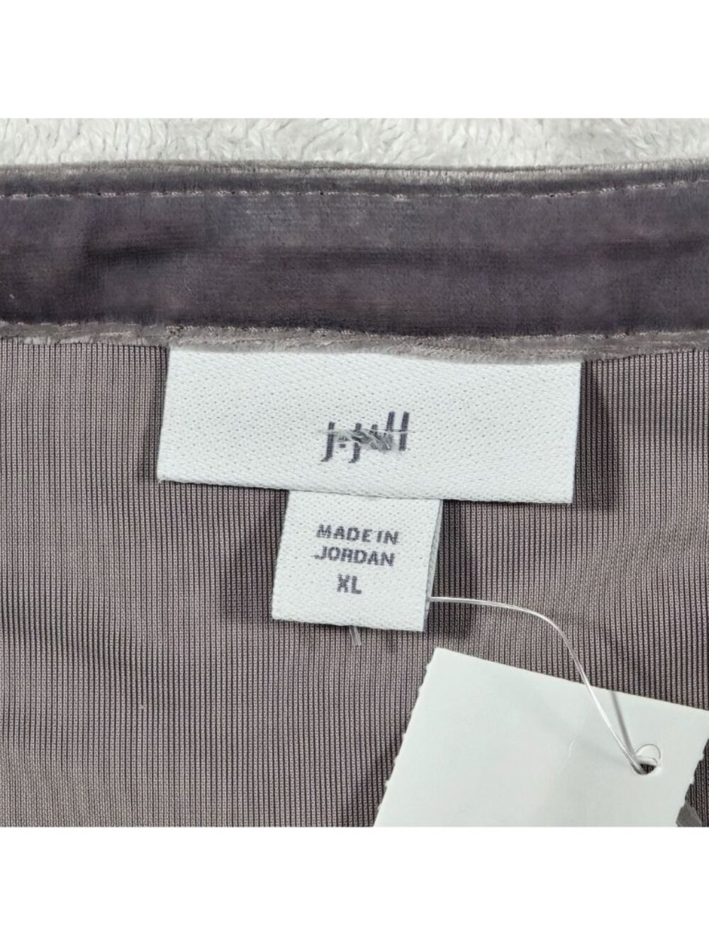J Jill XL Gray Media Blouse Puff Sleeve Smocked - Picture 6 of 10
